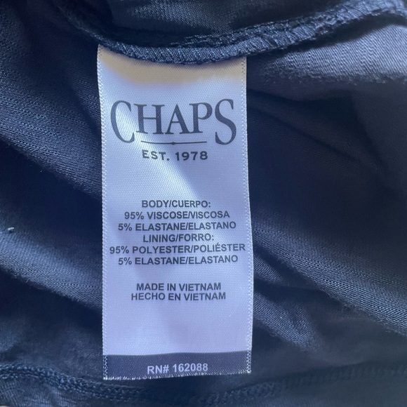 Chaps Navy Blue Dress with belt XXL - Picture 8 of 9